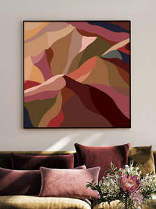 WHOLESALE Maude 1, Abstract Mountain Float Frame Canvas Art Print