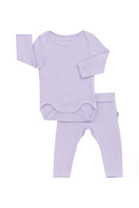 Lilac Ice Pointelle Bodysuit & Leggings Set