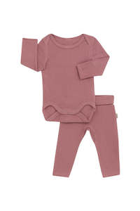 Sweet Cinnamon Pointelle Bodysuit & Leggings Set