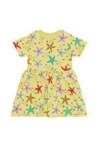 Dress: Starry Sea Short Sleeve Tee Dress CLEARANCE