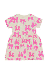 Dress: Bow-Tiful Bows Short Sleeve Tee Dress CLEARANCE