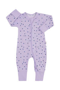 Terry: Ditsy Dots Purple Terry