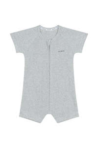 Grey Waffle Romper CLEARANCE