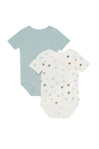 Dreamy Stardust 2 Pack Short Sleeve Wonderbodies Bodysuit CLEARANCE