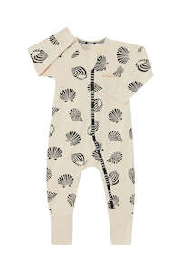 Romper Wondercool: Seashells Marscapone Eyelet Wondercool CLEARANCE