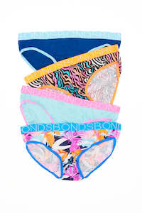 Seasonal Basic 4 Pack Girls Briefs