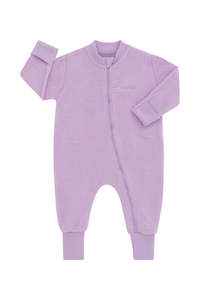 Cotton Purple Pansy Teddy Zippy