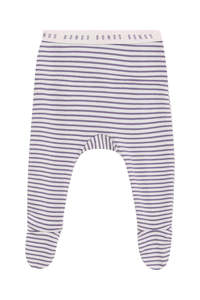 Newbies Stripe Violet Ribbed Footed Pant CLEARANCE