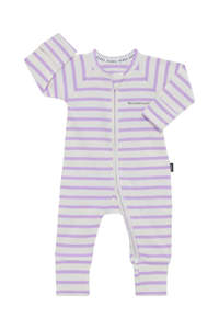 Purple Pansy Wide Needle Ribbed Zippy