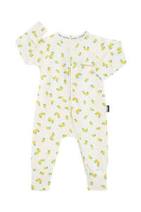 Wondersuits: Lemon Pop Organic Cotton Zippy