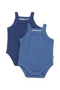 Newborn: Newbies Rib Singlet Suit 2 Pack