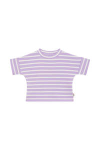 Midwinter: Purple Pansy Wide Needle Rib Tee