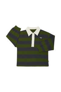 Moss Rugby Stripe Pullover