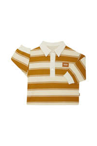 Gold Rush Rugby Stripe Pullover