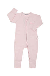 Newbies Pink Wide Needle Rib Zippy