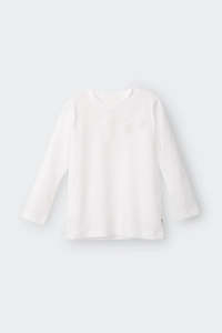 White Long Sleeve Crew Tee