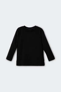 Black Long Sleeve Crew Tee