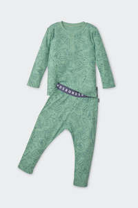 Camp Waffle Blue PJ Set
