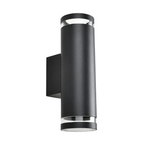 Modern Outdoor Wall Light IP54 Dual GU10 Large
