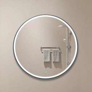 Bathroom Lighting: GlowEdge 800mm Grey Frame LED Mirror Light 3 Colors & Dimmable Anti-Fog