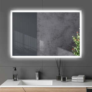 BREEZE White Frame 3 Light Color 900*700 Led Mirror Light Anti-Fog IP44