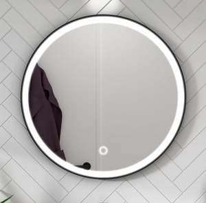 MAZE Black Frame 3 Light Color Adjustable Bright Led Mirror Light Anti-Fog IP44