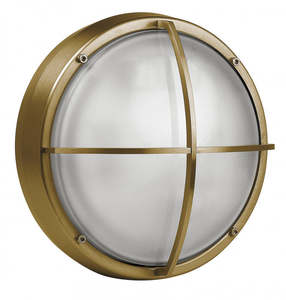 Outdoor Lighting: SU-Docks Guard Brass LED Bulkhead-GD9140