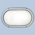 Outdoor Lighting: OVAL LED Outdoor Light Silver