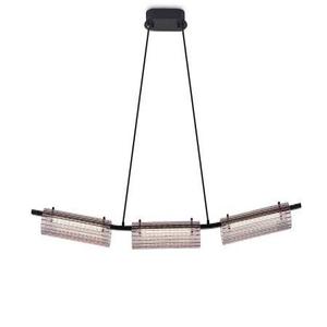 Commercial Lighting: Geometric Grid Linear Led Acrylic Pendant Light Black