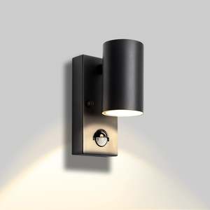 Wall Lighting: LED Wall Light with PIR Sensor – 4W, 3000K Warm White, Stainless Steel & PC, IP44 Rated