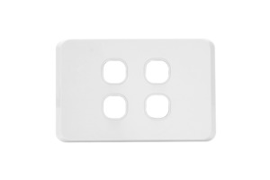 iLuxlite 4 Gang Switch Grid Panel Only - Less Mechanism - White