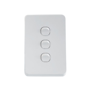 Special Switch Powerpoint: iLuxlite 3 Gang Switch - Vertical - White