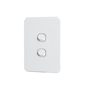 Special Switch Powerpoint: iLuxlite 2 Gang Switch - Vertical - White