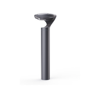 Outdoor Area: Solar LED Bollard Light 1.5W PIR Sensor 3000K P65 Jet Black