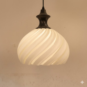 Lighting 1: Spiral Nebula 250mm 3D Printed Pendant Light Shade