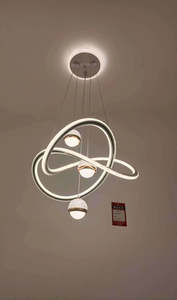 Lighting 1: Orbit Infinity 600mm Sculptural Halo Design LED Pendant