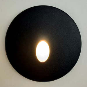 Lighting 1: Modern Round LED Step Light Black