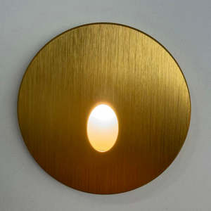 Lighting 1: Modern Round LED Step Light Gold