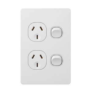 iluxlite Double Powerpoint 10A Vertital White