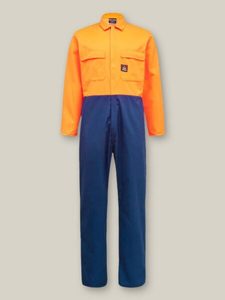 Yakka Polycotton Day Only Overalls Royal/Orange (N1128RO)