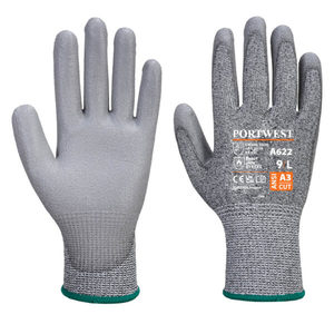 Gloves: Cut Level C Portwest PU Palm Glove (A622)