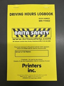 Driving Hours Logbook