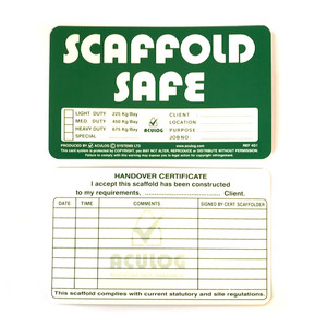 Scaffold Safe Tag