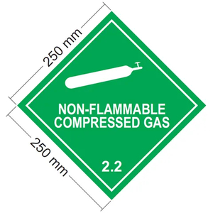 Dangerous Goods Label Class 2.2 Non-Flammable Compressed Gas