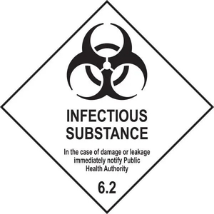 Dangerous Goods Label Class 6.2 Infectious Substance