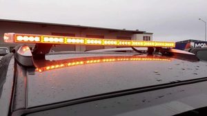 LED Orange Flashing Light Bar