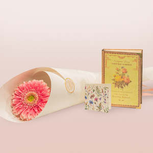 Mothers Day: Mother’s Day Single Flower with Vintage Notebook