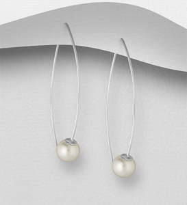 Sterling Silver Pearl Drop Earrings