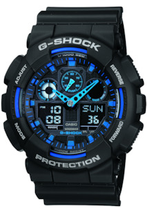 G Shock: GA100-1A2 G-Shock X-Large World Time