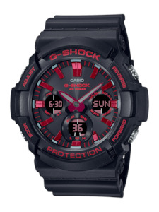 G Shock: Red Ignite Series Black & Red Tough Solar GAS100BNR-1A